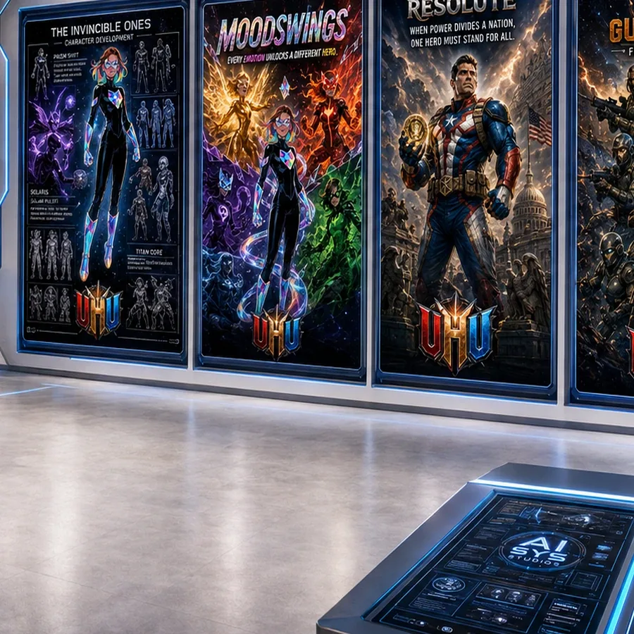 Studio concept artwork for character & costume design